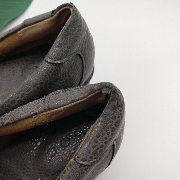 Boc Born Concept Womens Silver Pebbled Slip On Clogs Mules Size 9 Comfort - Picture 7 of 11